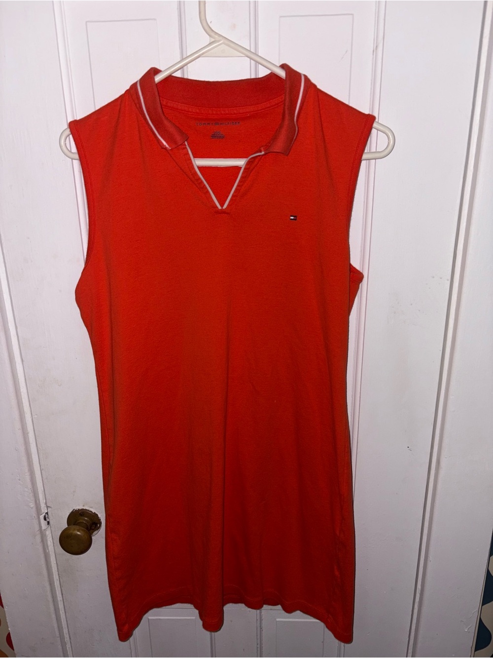 Tommy Hilfiger Red Sleeveless Polo Tank Top